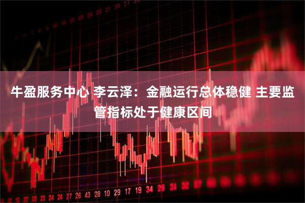 牛盈服务中心 李云泽：金融运行总体稳健 主要监管指标处于健康区间